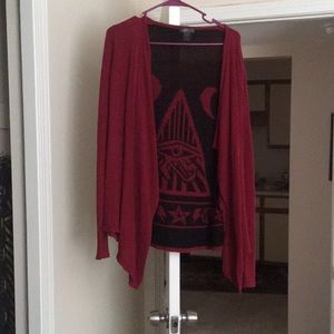 Maroon cardigan
